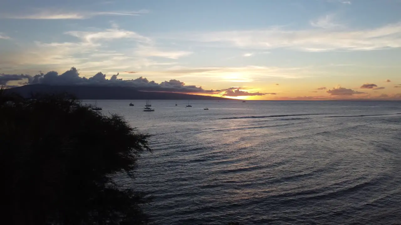 Incredible view of sunset in Hawaii