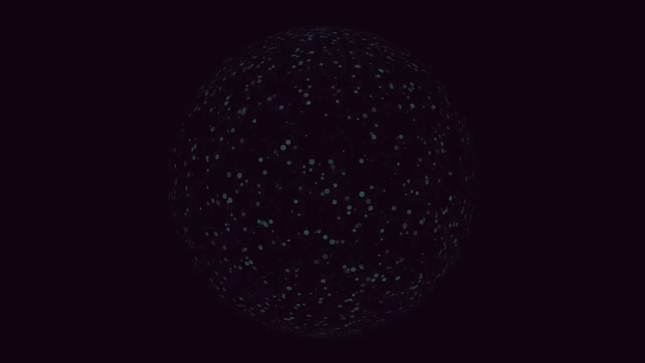 Colorful Neon Sphere And Dots On Dark Background