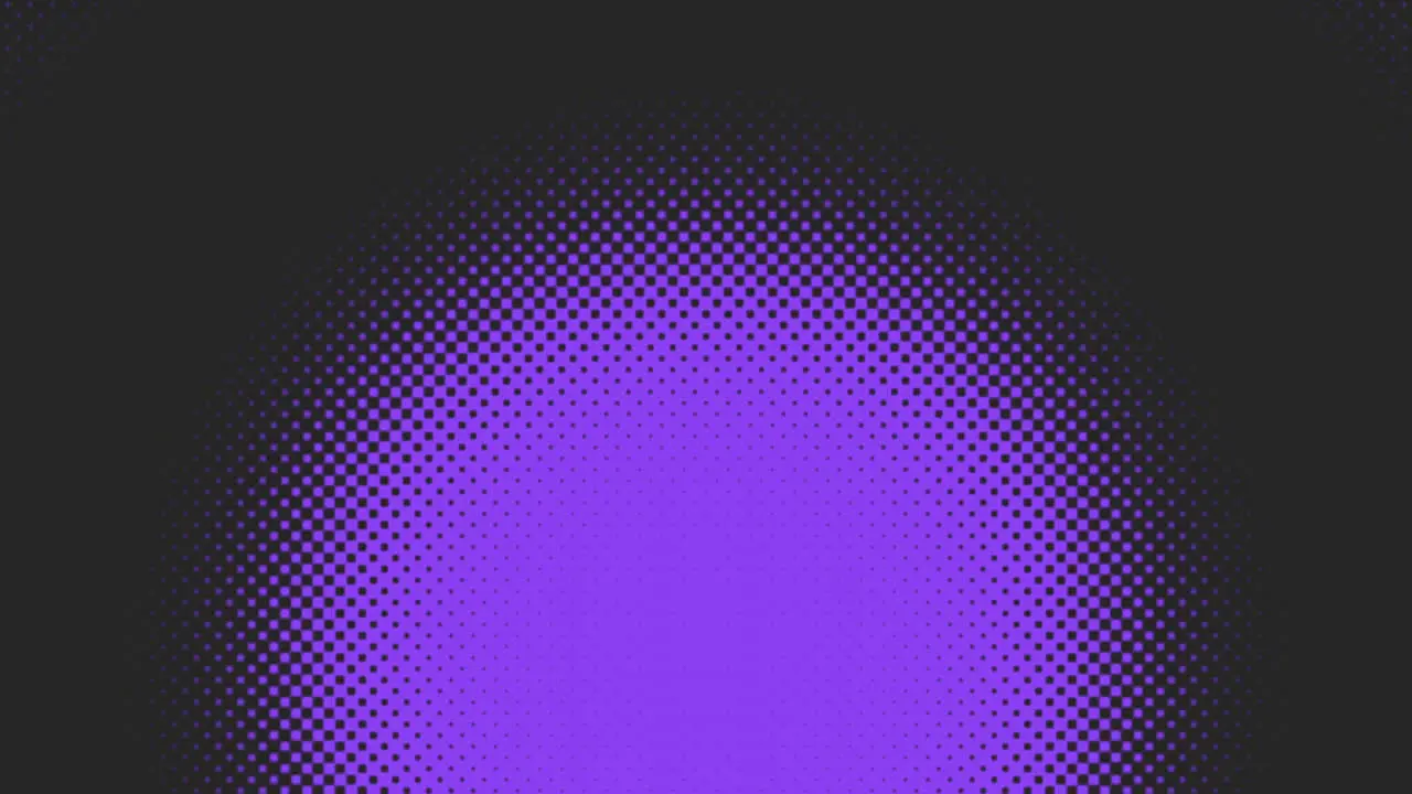 Dynamic purple and black halftone pattern with illusion of depth