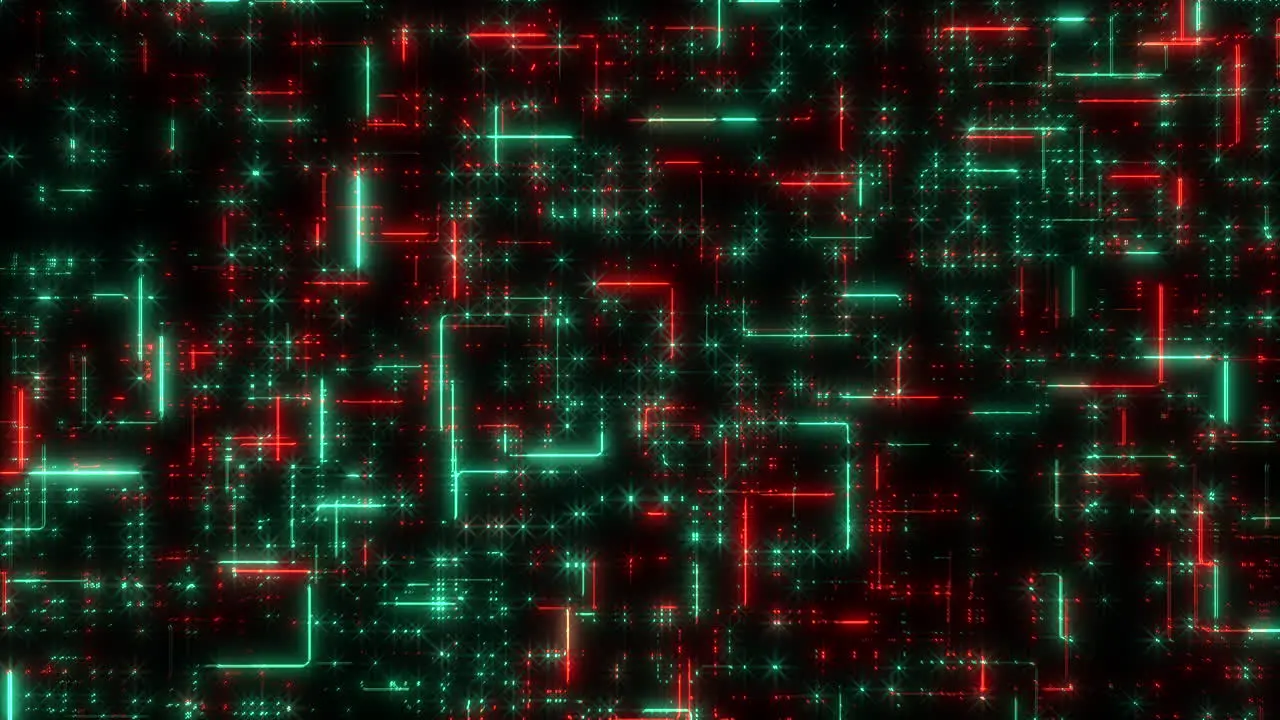 Pixelated grid pattern vibrant red and green pixels for web design or gaming