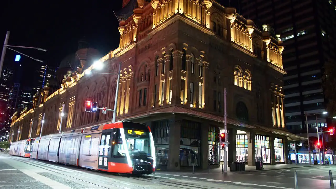 Only a few people on the streets of Sydney Metro railway Corona pandemic Wide