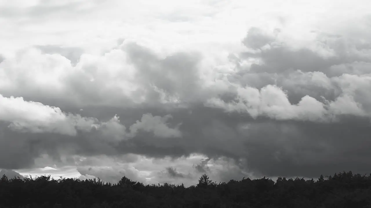 Black and white Time lapse of clouds moving on sky