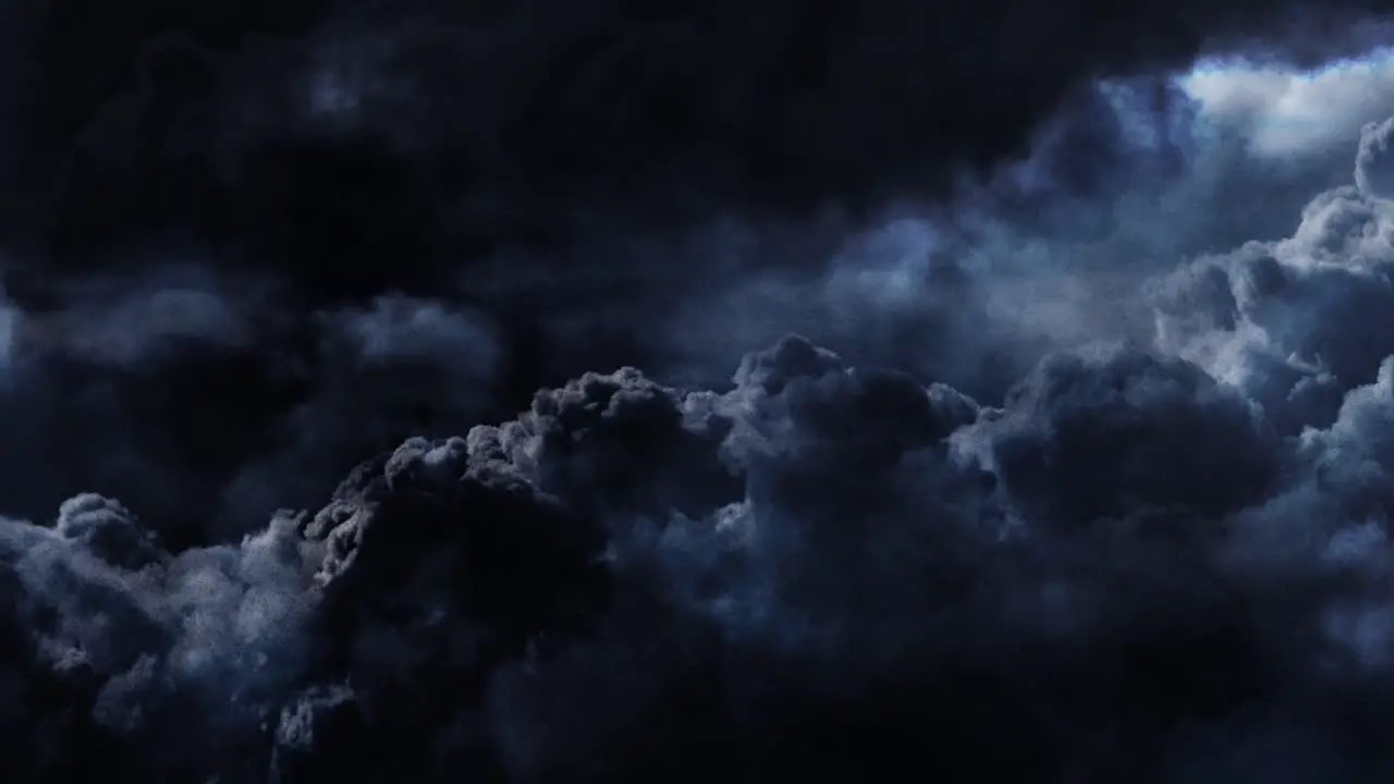 a thunderstorm with lightning striking inside the moving clouds