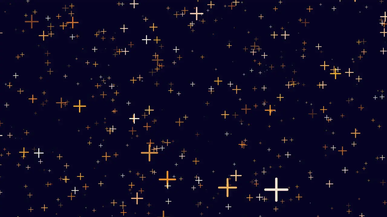 Stargazing a celestial cross of white and yellow stars on a black background