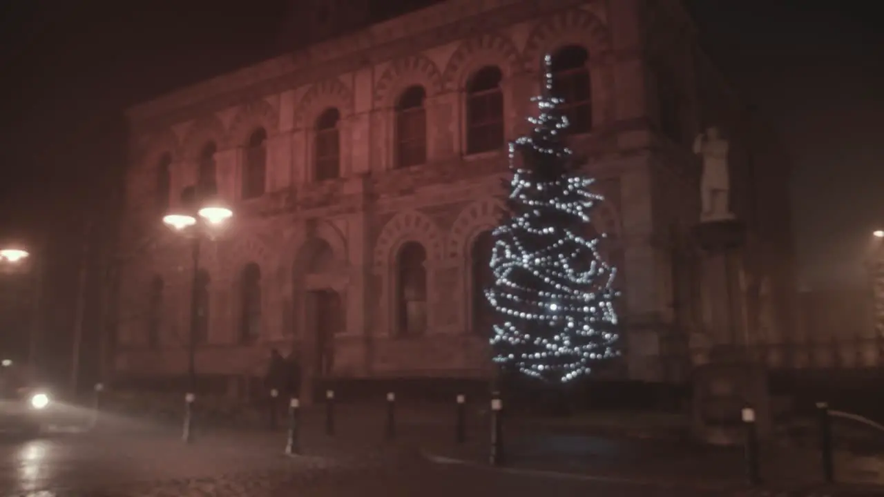 Sligo Town hall with large Christmas tree