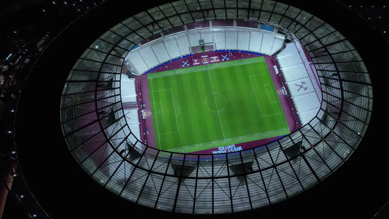 Aerial View at Night Above London Stadium for West Ham United F