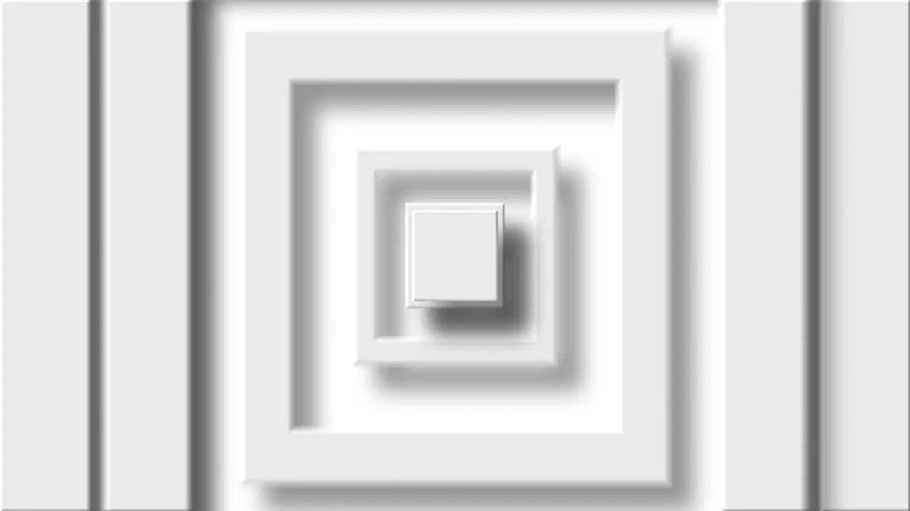 Animation of white square layers pulsating on white background