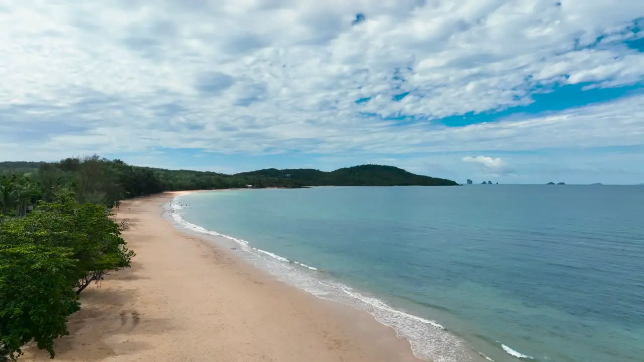 aerial clip of beach in Krabi Thailand