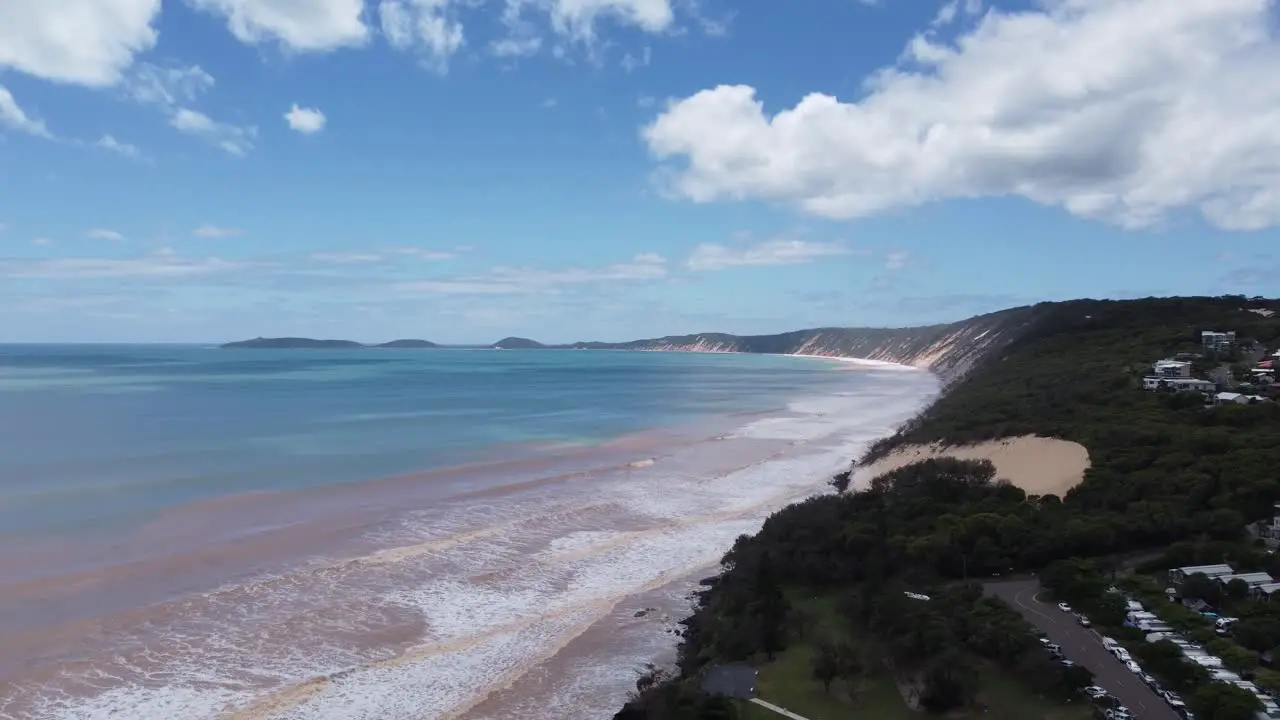 Aerial View of a muddy beach after a storm