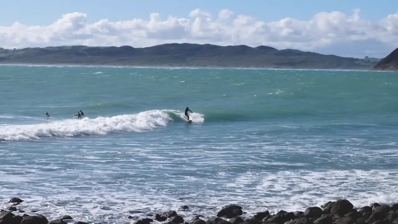 Surfing in Raglan New Zealand