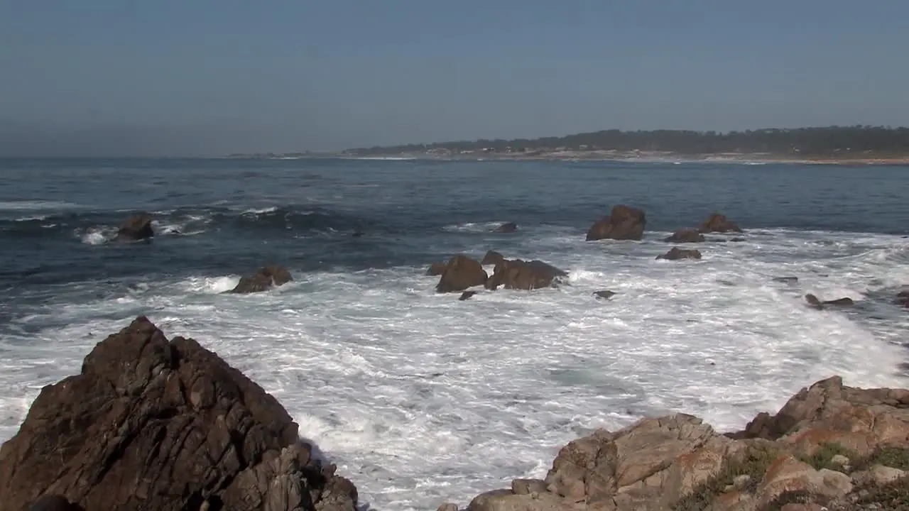 Waves of the Pacific Ocean near San Francisco California USA-1