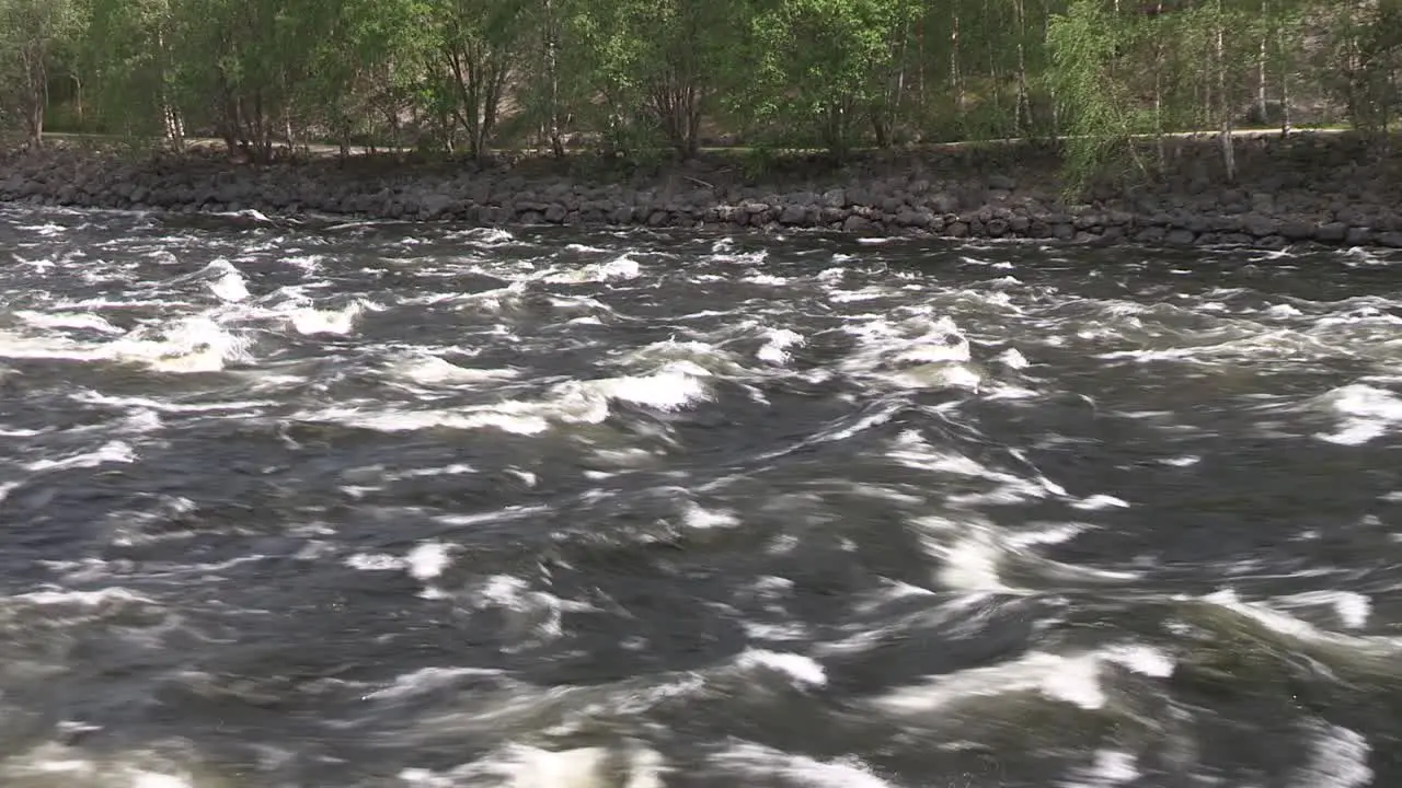 Medium shot of river in Norway in Fjell landscape