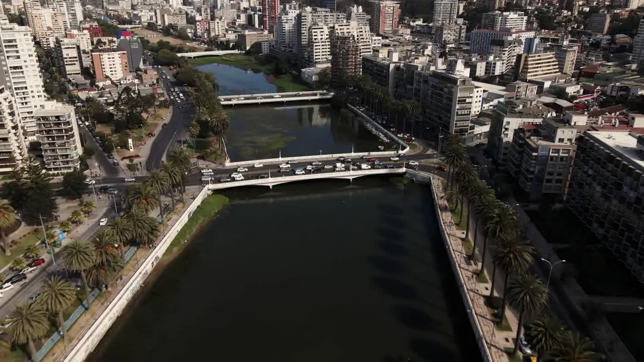 Aerial shot of Viña del mar uhd 4k