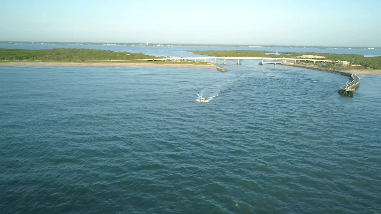 4K Drone footage of the beautiful Sebastian Inlet during sunrise