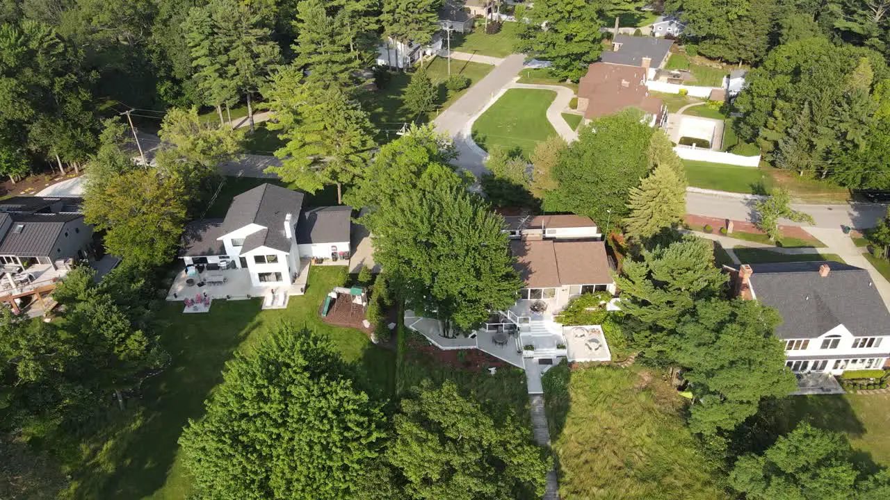 Gimbal tilt over lake Michigan Neighborhood in Norton Shores