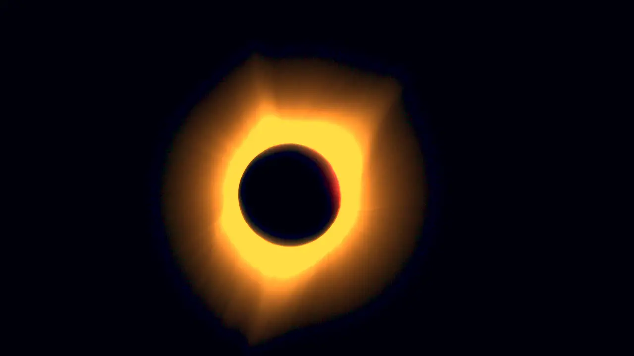 Solar eclipse totality begins to end