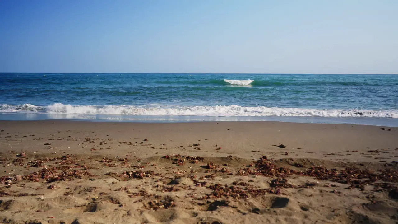 Empty beach on the south of Europe