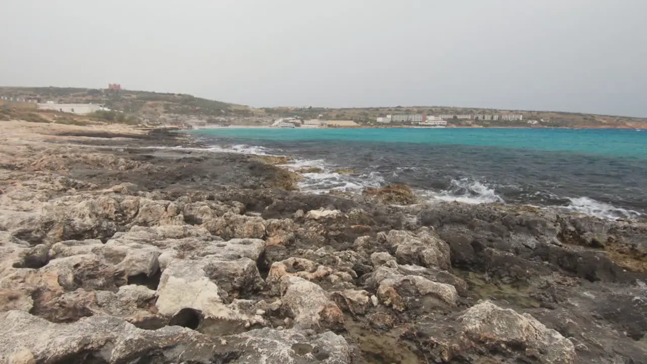 Mellieha Bay in Malta on a Windy Day