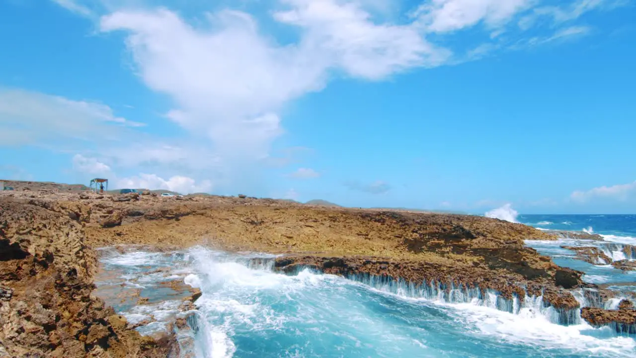 Big waves slamming into northcoast of Curacao