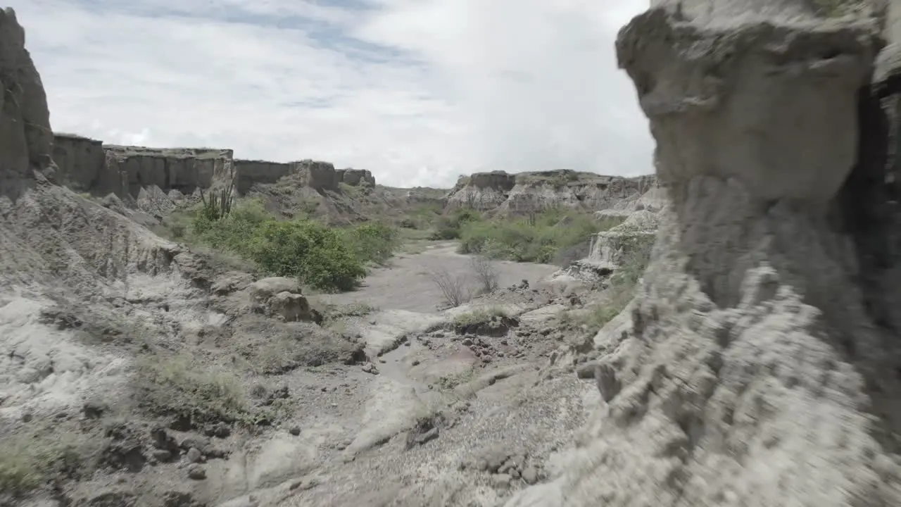 Pillars And Canyons In Barren Landscape Of Tatacoa Desert Near Neiva In Colombia