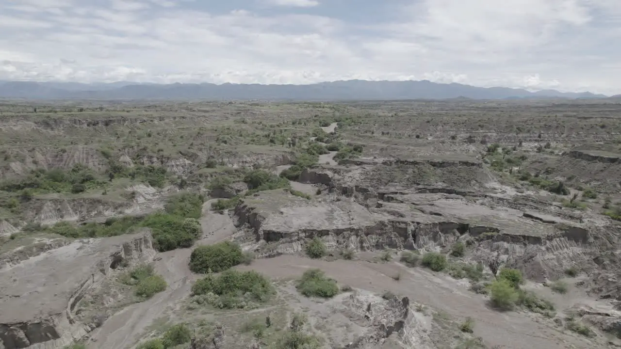 Panoramic View Of Drought Terrain At Tatacoa Desert In Colombia