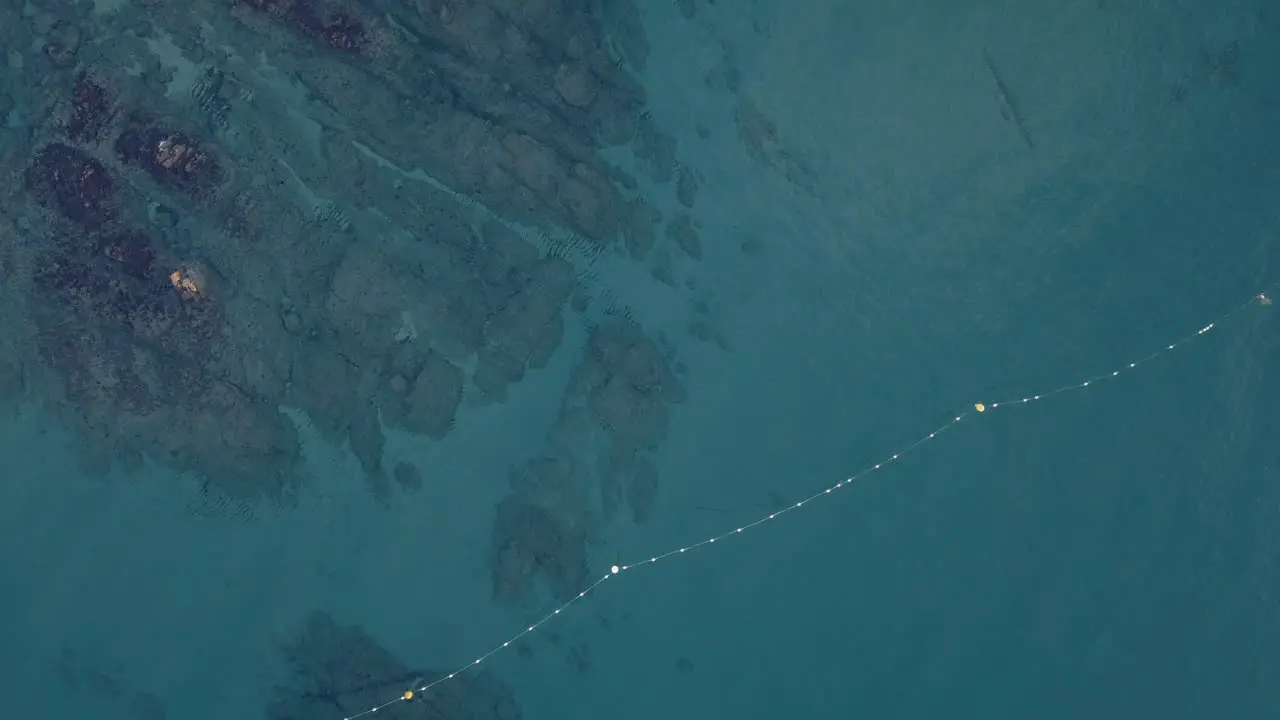 Birds eye view of beautiful turquoise sea in south of France Cote d'Azur