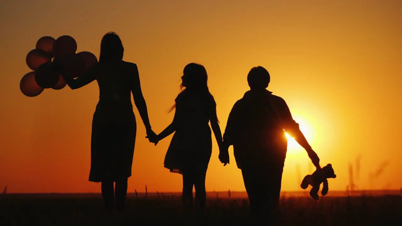 Mother Daughter And Grandmother Together Admire The Sunset Active Seniors Concept