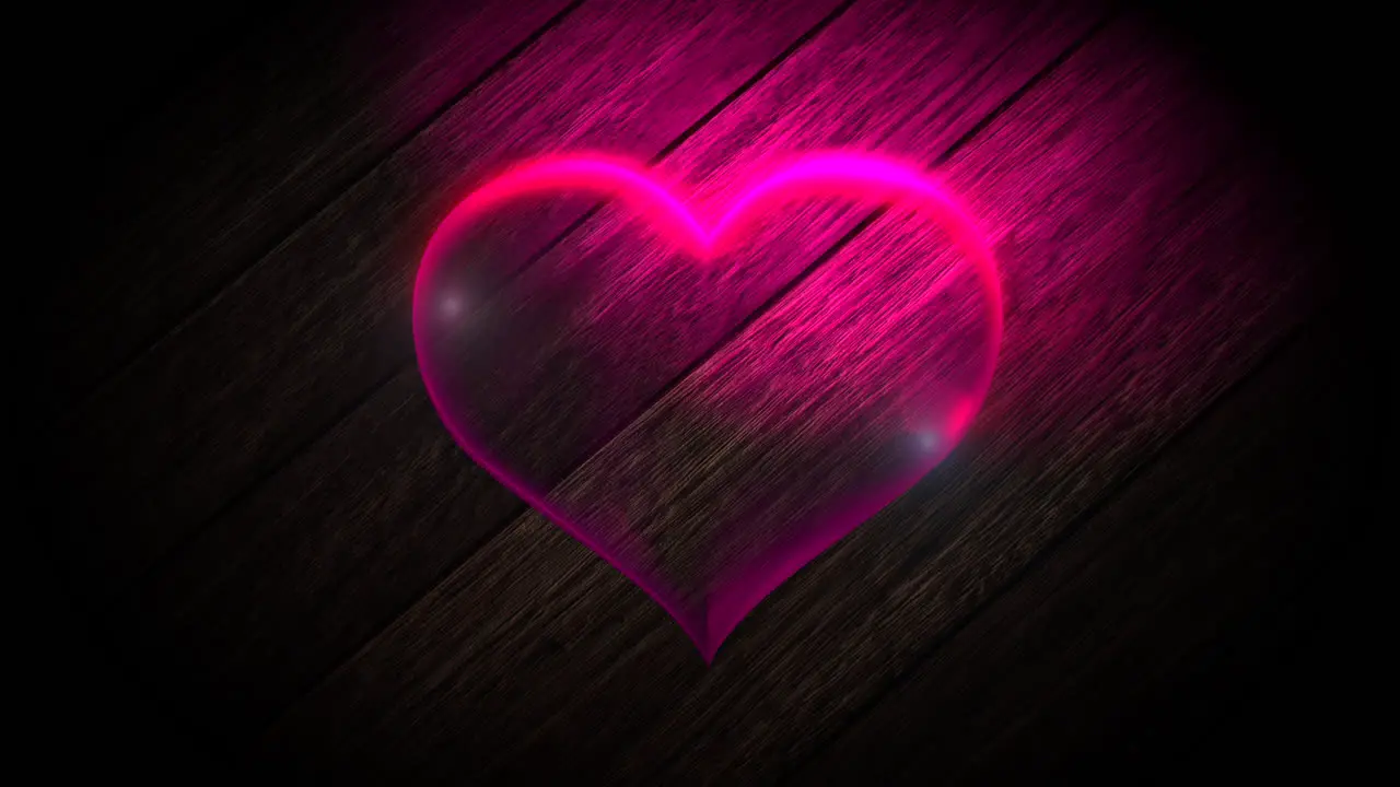 Animation closeup motion romantic heart on Valentines day 4