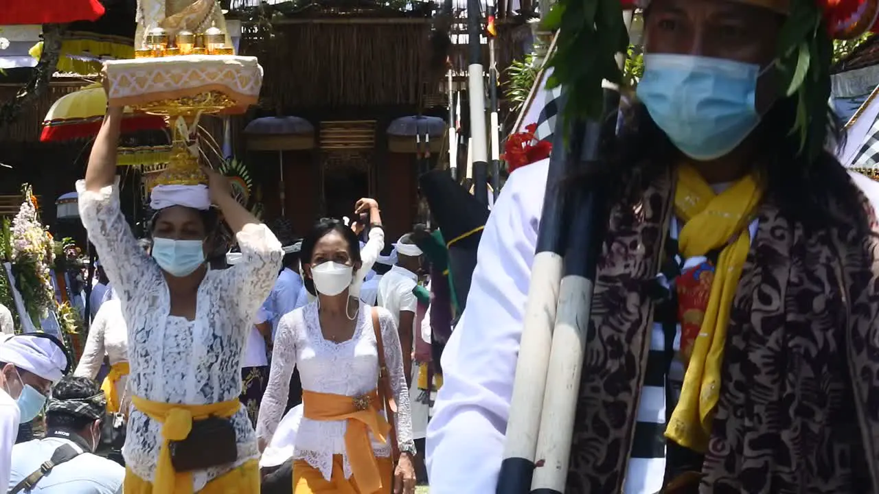 dancer during Balinese Hindu Cremation ceremony in Denpasar Bali october 8 2021