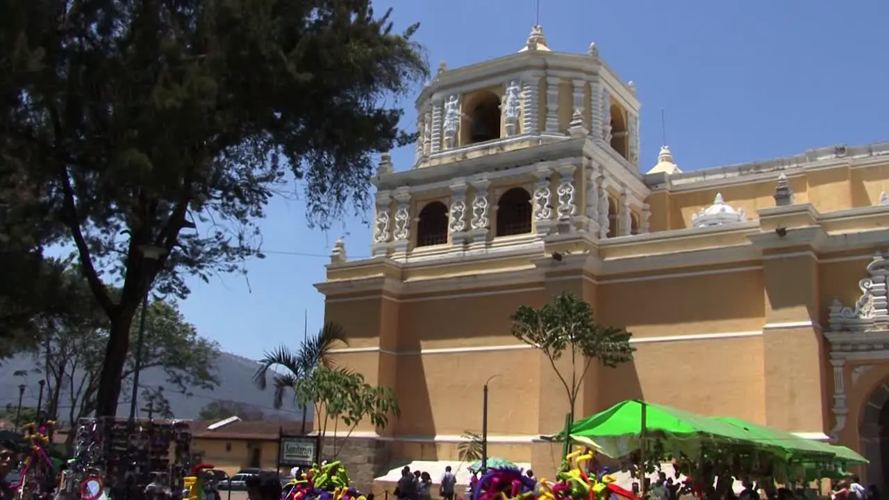 La Merced Church  the Baroque yellow church in Antigua Guatemala