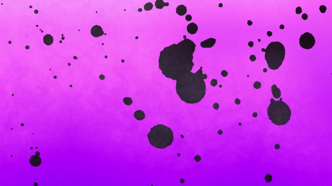 Animation of purple color paint stroke moving over multicolored abstract pattern