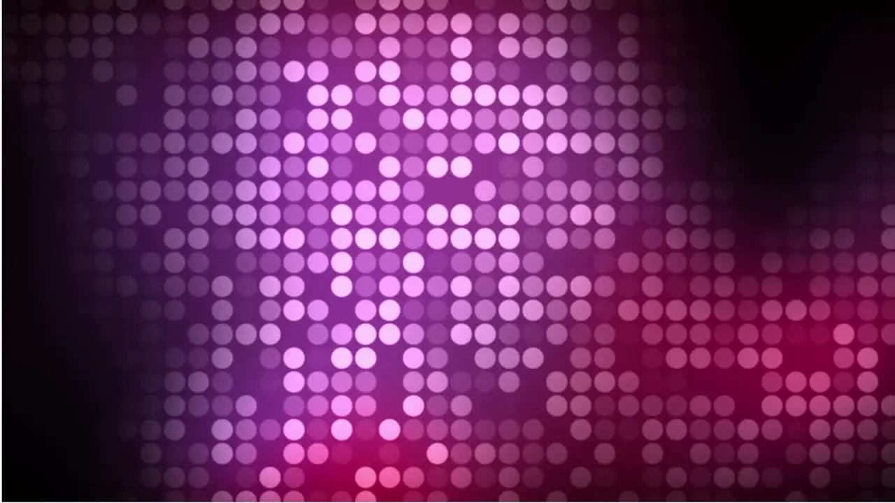 Animation of purple gradient glowing mosaic square pattern against black background