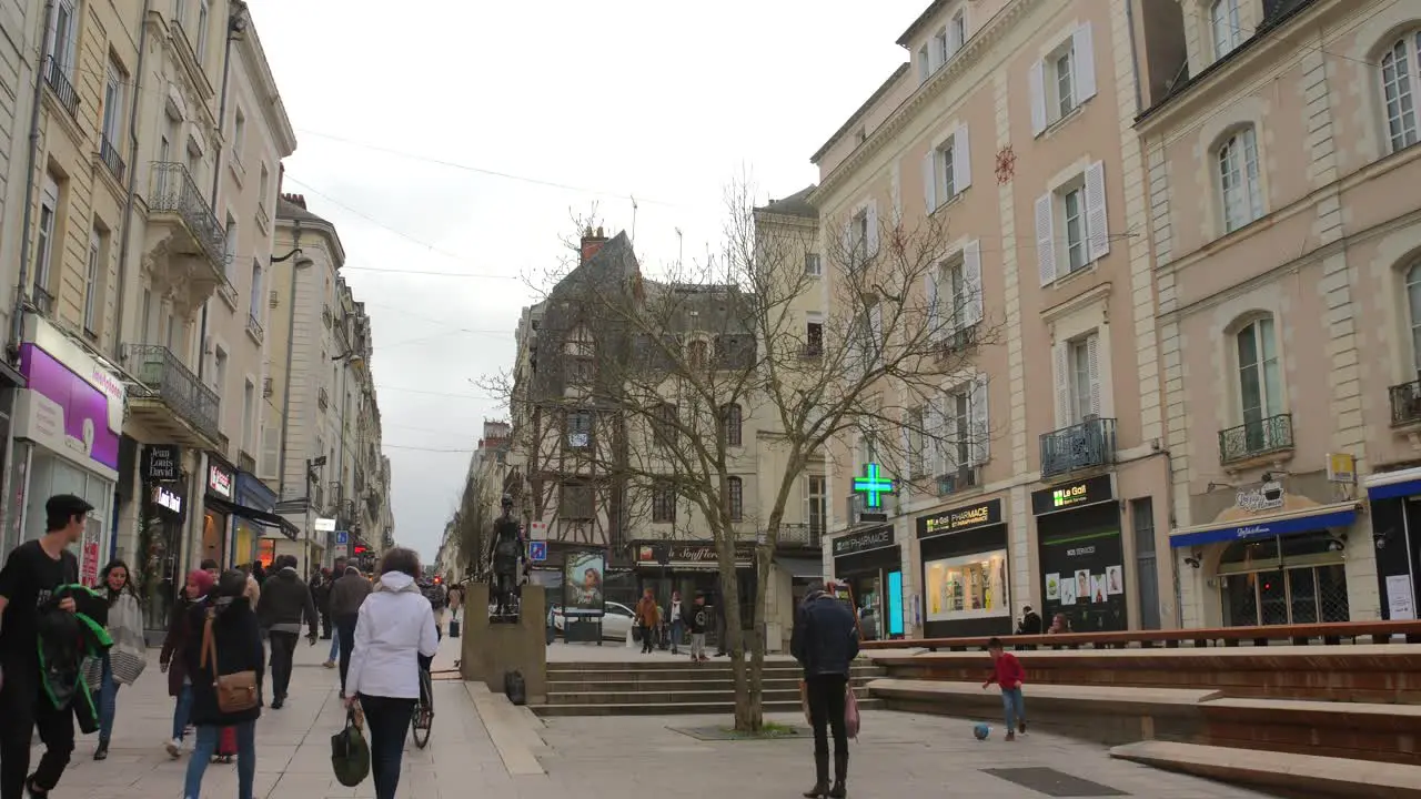 Tourists On The Streets Of Angers City Center In France wide