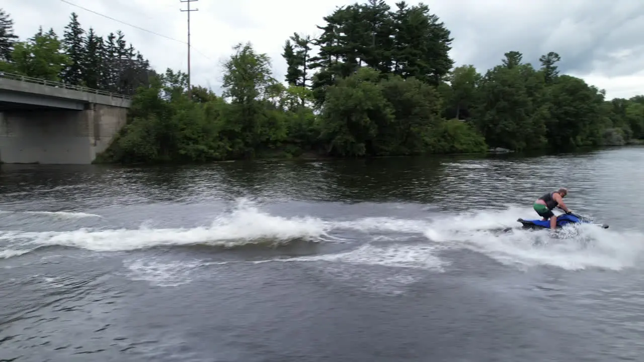 Extreme sports jumping tricks on a jet ski