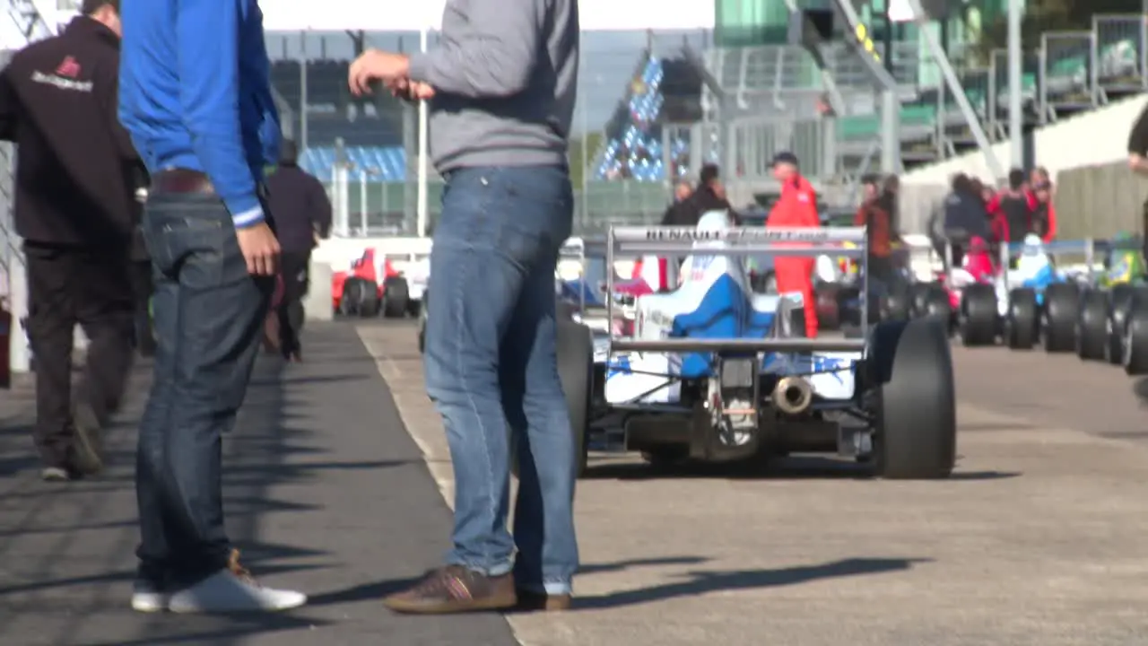 Race Cars Leaving Grid