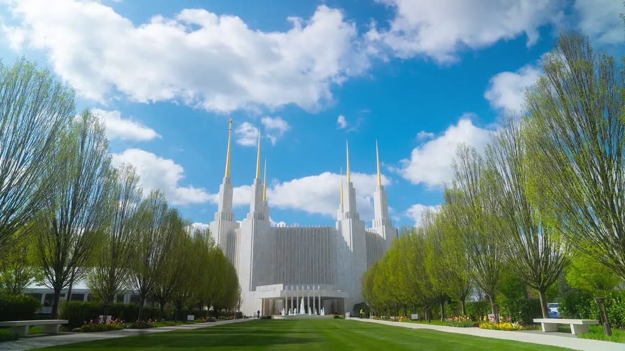 Mormon Washington DC Temple on a bright sunny