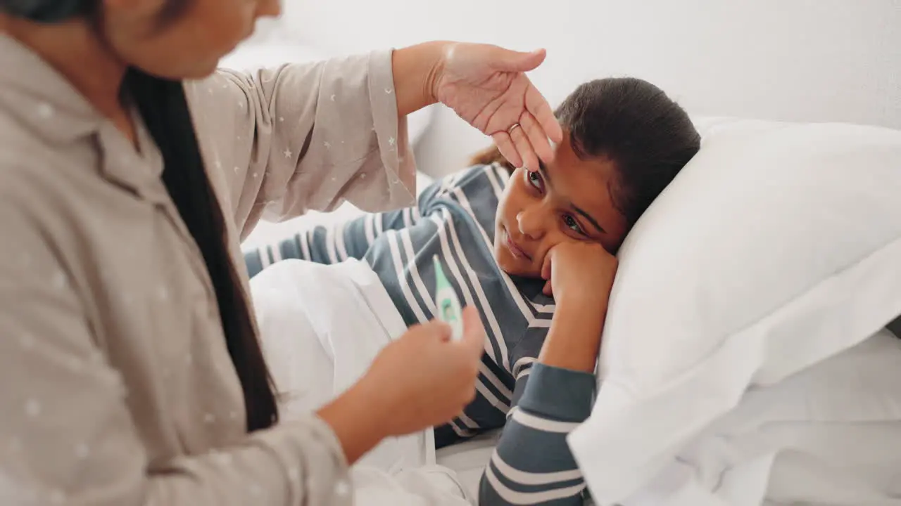 Bed thermometer check or kid sick from bacteria