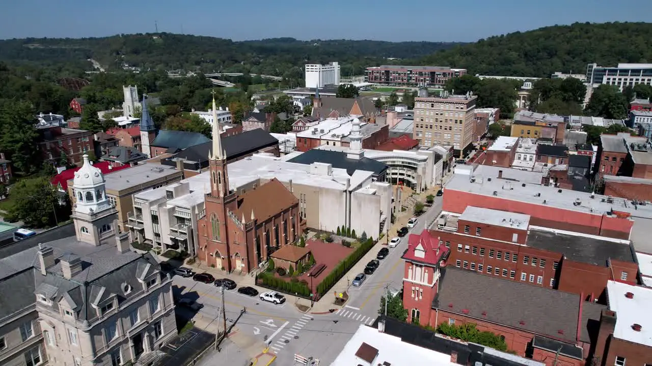 frankfort kentucky steeples and churches aerial