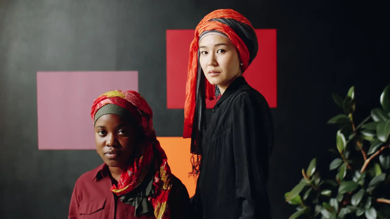 Beautiful Islamic Women Posing in Studio