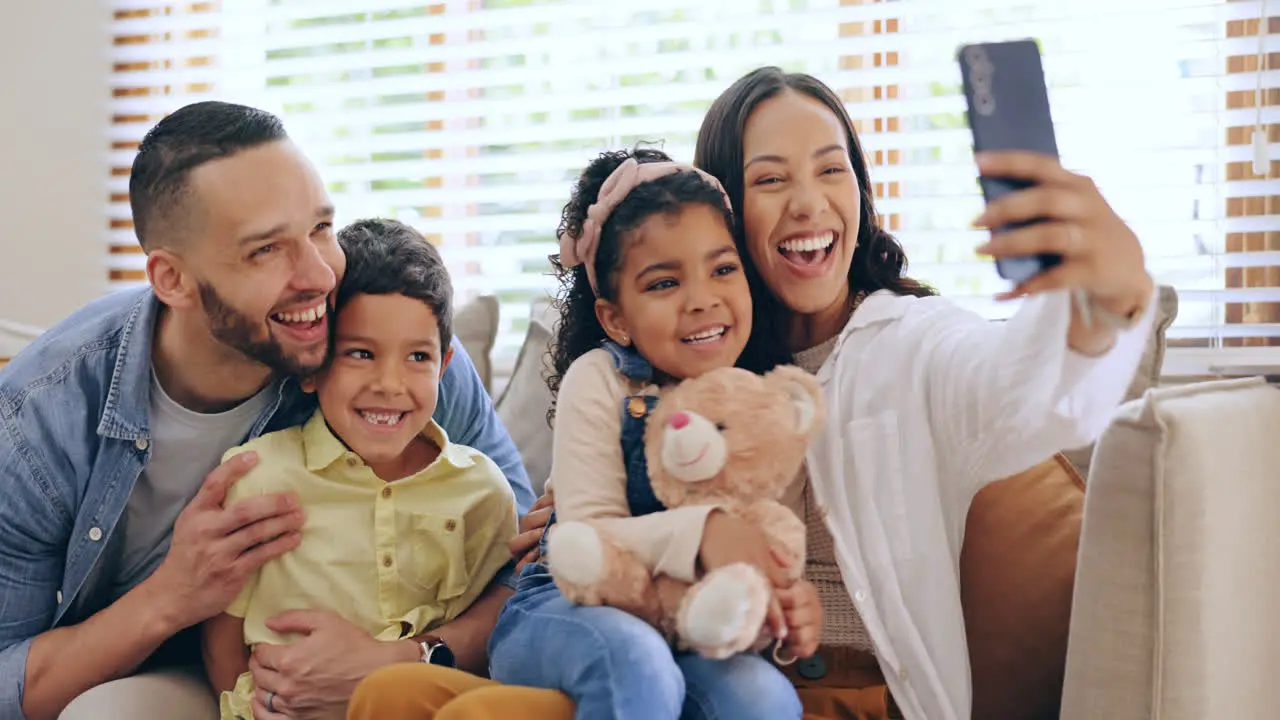 Happy family mother or father take a selfie