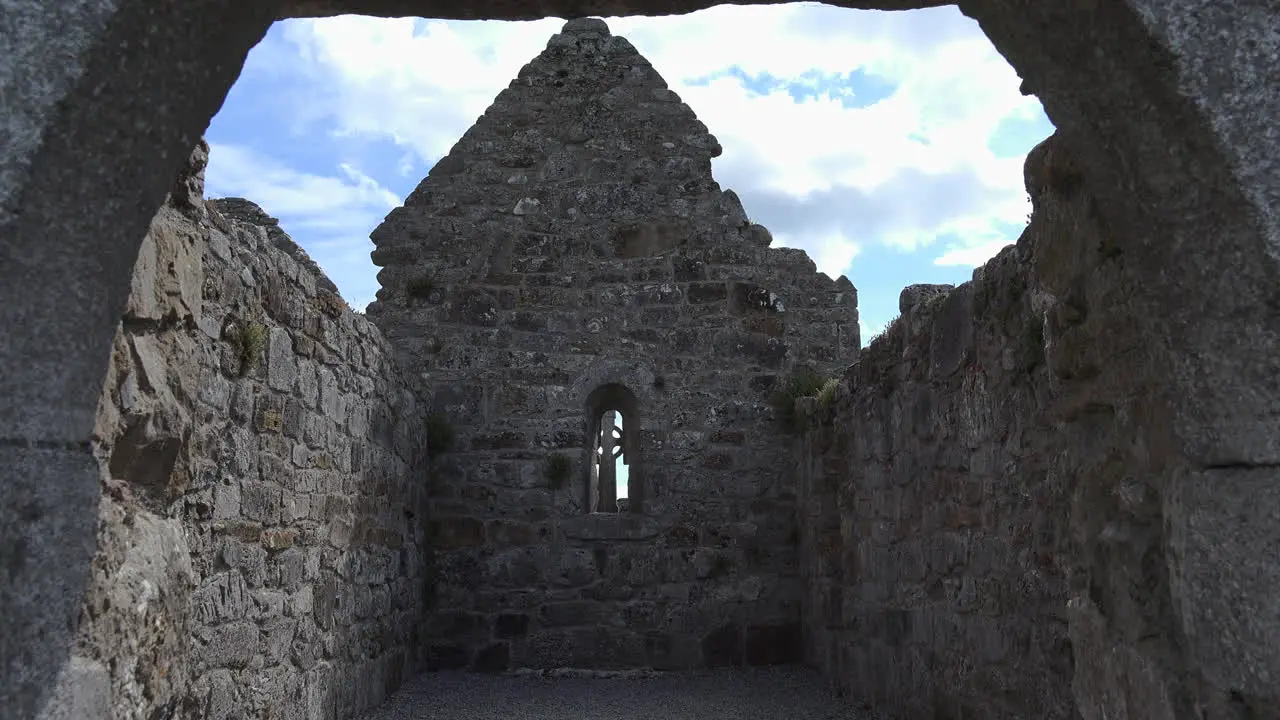 Ireland Clonmacnoise Ruined Church Interior