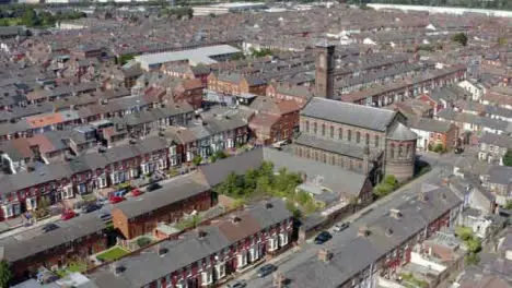 Drone Shot Orbiting Wavertree Housing Estate 02