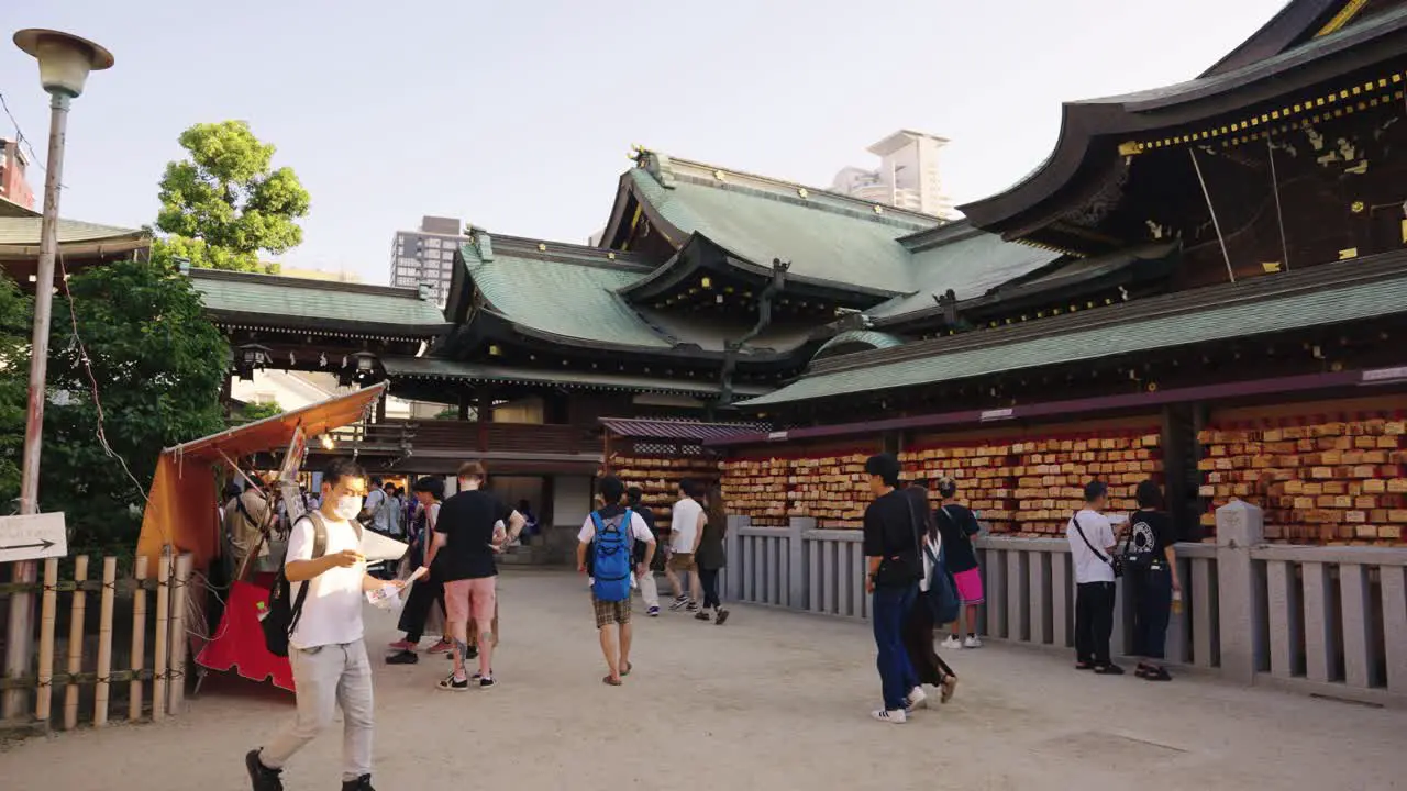 Establishing Shot of Tenmangu Shrine in Summer