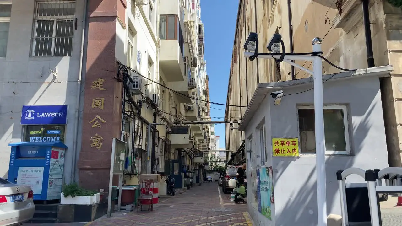 small Chinese street full of sun