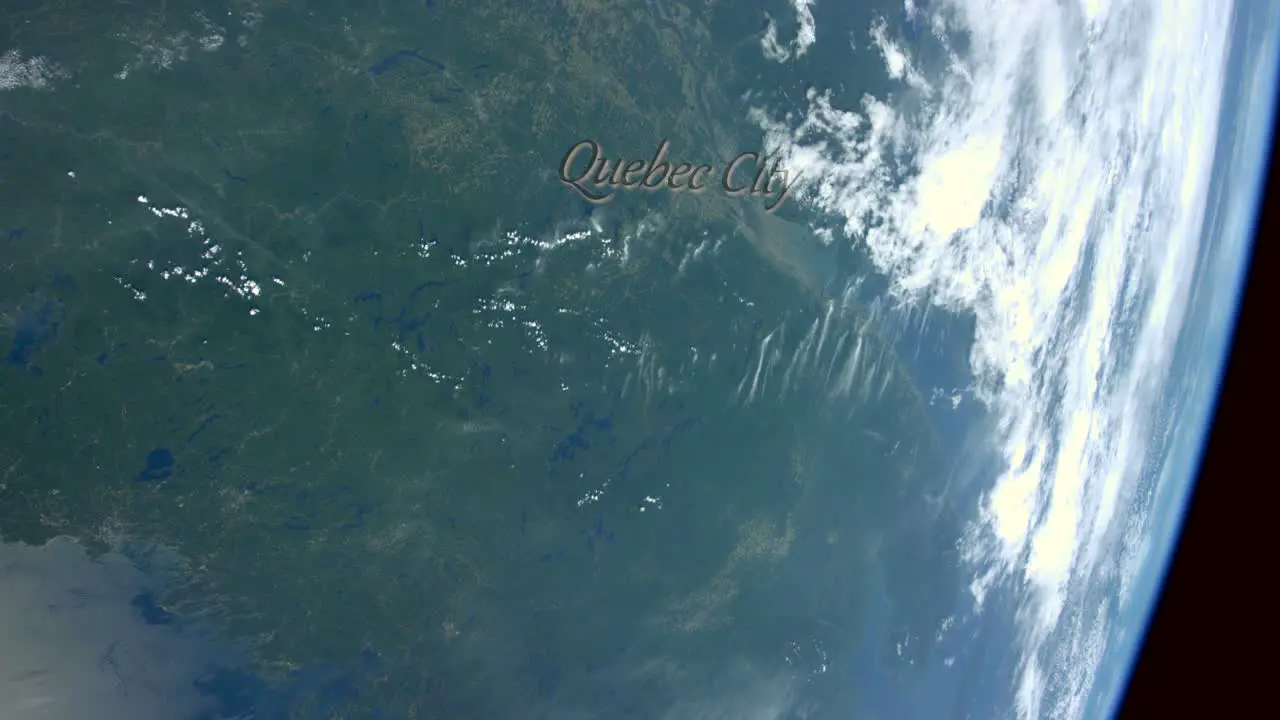 Quebec City from a Satellite in Space Graded