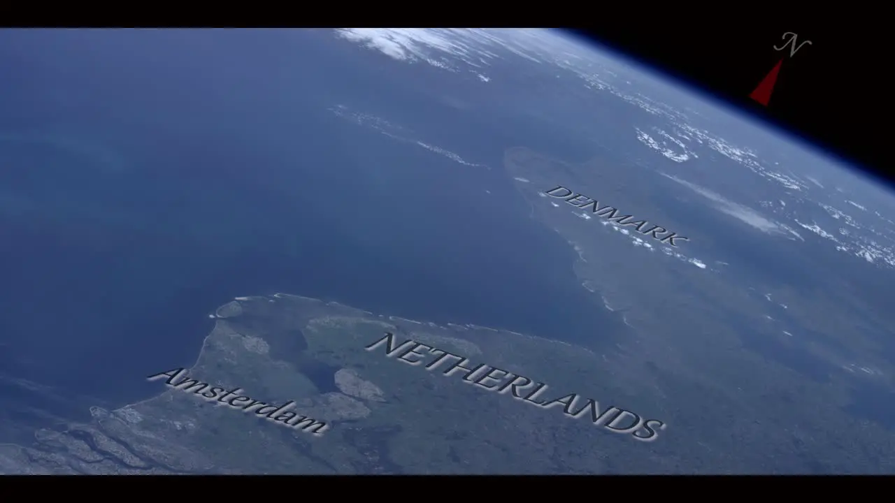 Netherlands and Denmark from Space