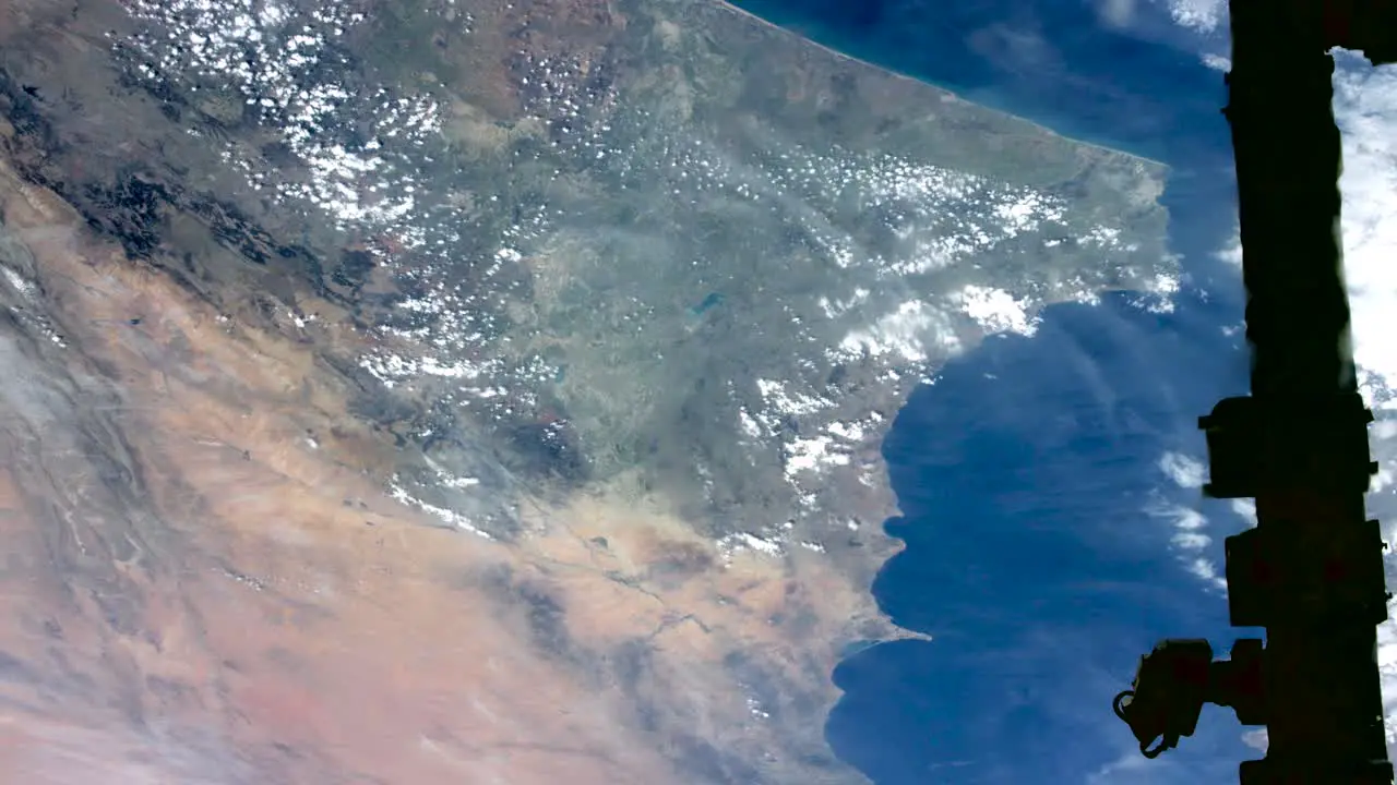 Graded Footage of Morocco and Alboran Sea from Space