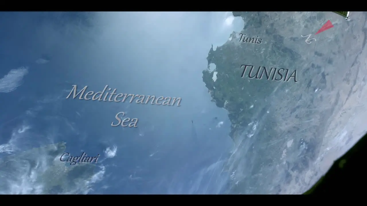 Tunisia and the Mediterranean Sea from Space