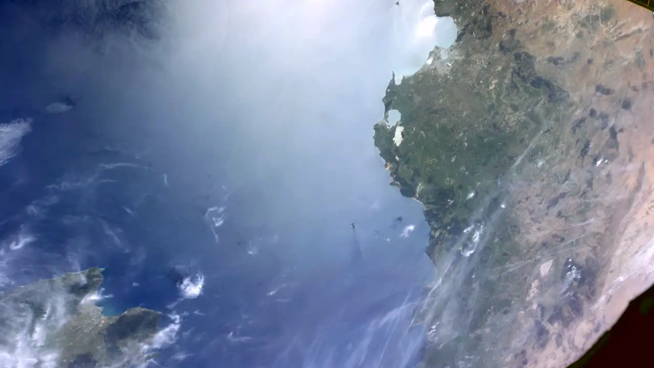 Tunisia and the Mediterranean Sea from Space Graded