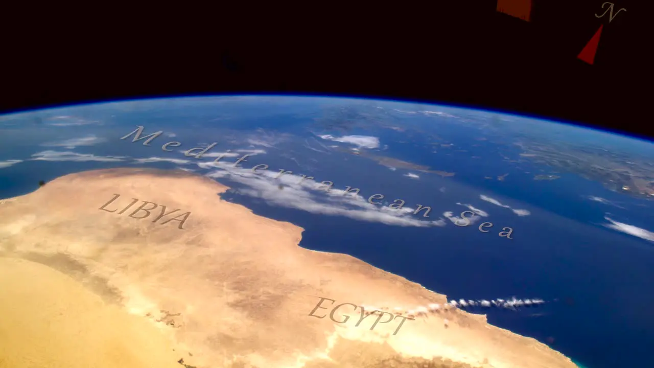 Libya and Egypt from Space Graded